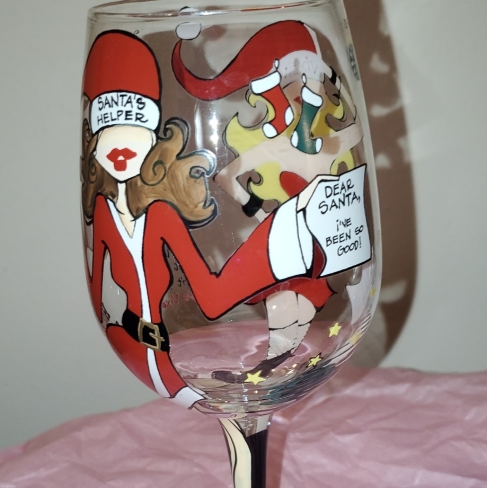 Holiday Wine Glass